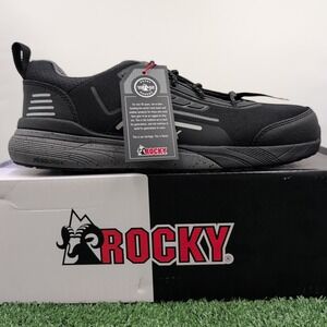 Rocky Industrial Athletix Shoes Men's Size‎ 10 Black Tech Safety Protective Toe